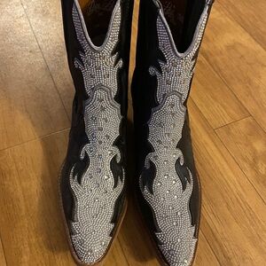 Dan Post Black and Silver Ankle Boots